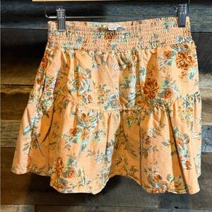 Floral Orange Skirt